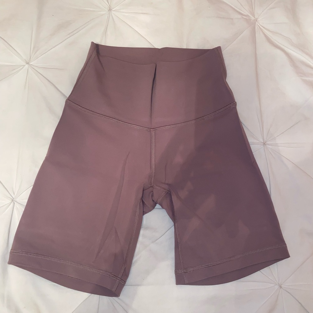 Lululemon Brown High-Waisted Biker Shorts